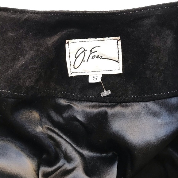 J. FOSS 80’s Vintage Black Suede jacket Size Small - Picture 5 of 16